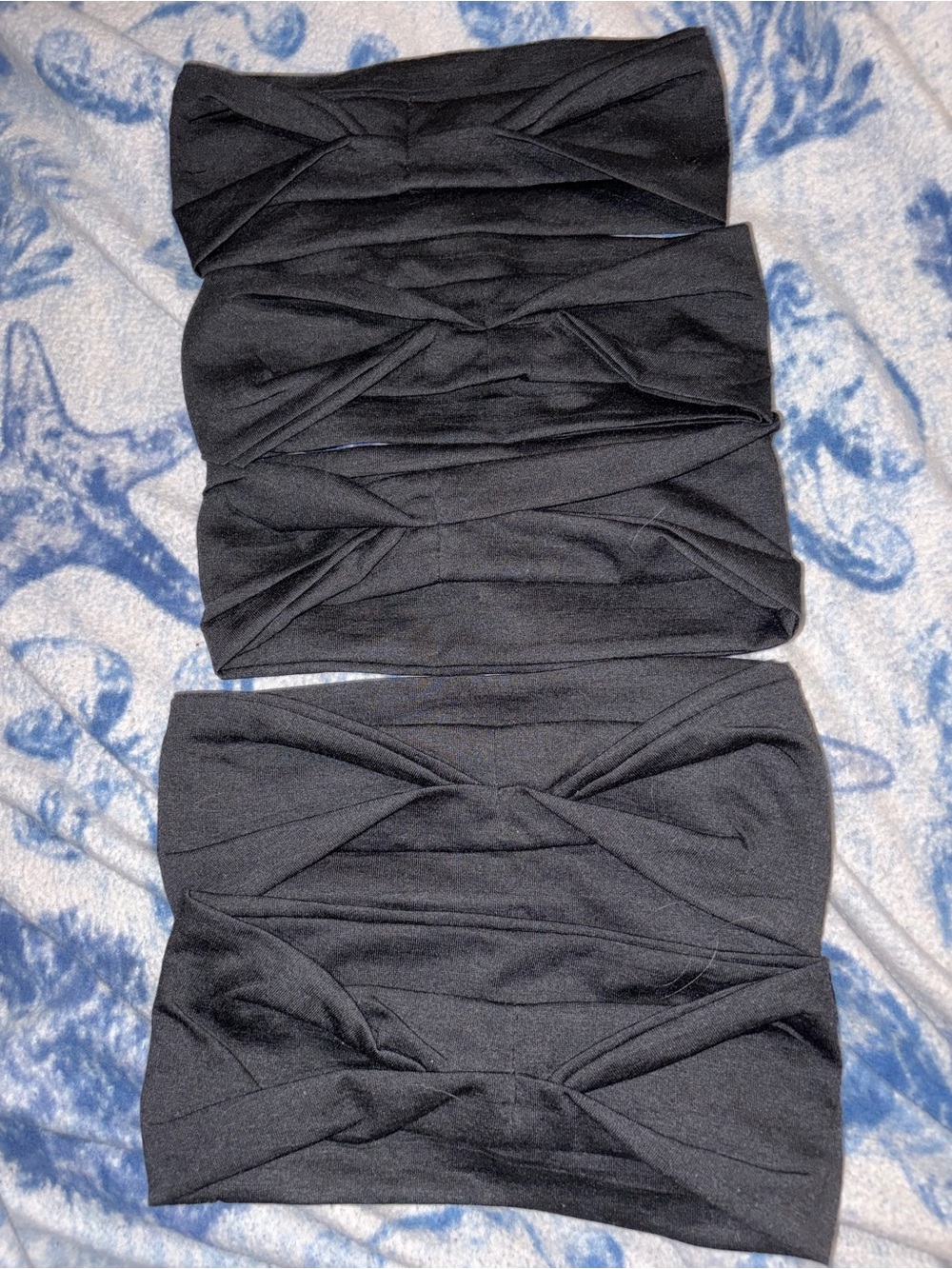 Pack of 5 black headbands